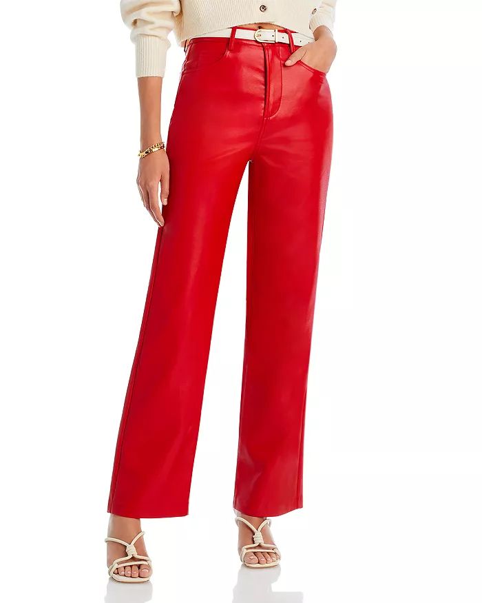 Lenny Faux Leather Straight Pants | Bloomingdale's (US)