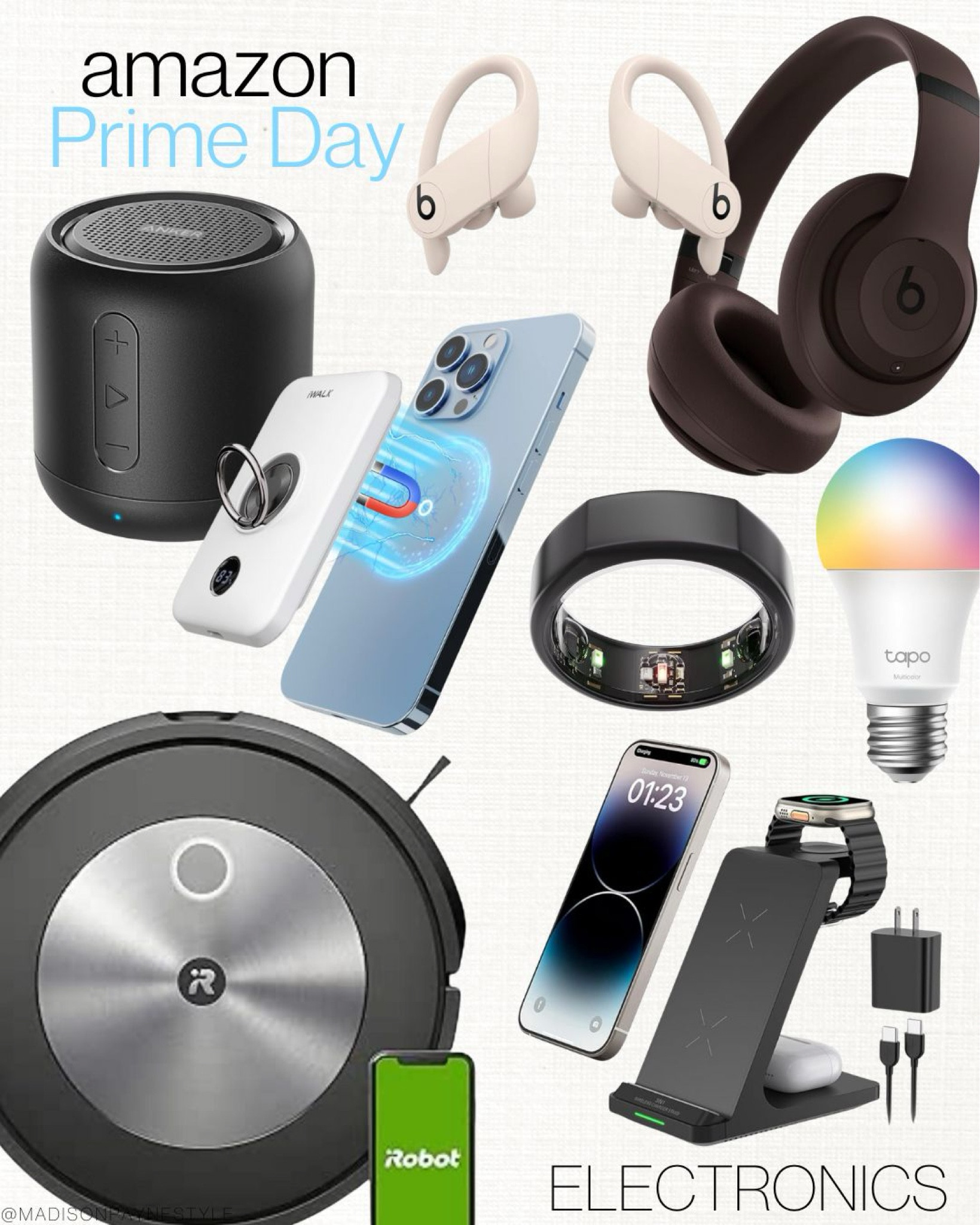 AMAZON PRIME DAY ✨ started today October 8th and ends tomorrow October 9th! Electronics on sale for Prime Day 🍂

Amazon Prime Day, Amazon prime day sale, Amazon prime, Amazon deals, Amazon sale, prime day, prime day sales, prime day deals, Amazon, electronics, beats headphones, rooms, oura ring, Madison Payne 

#LTKSaleAlert #LTKSeasonal #LTKxPrimeDay