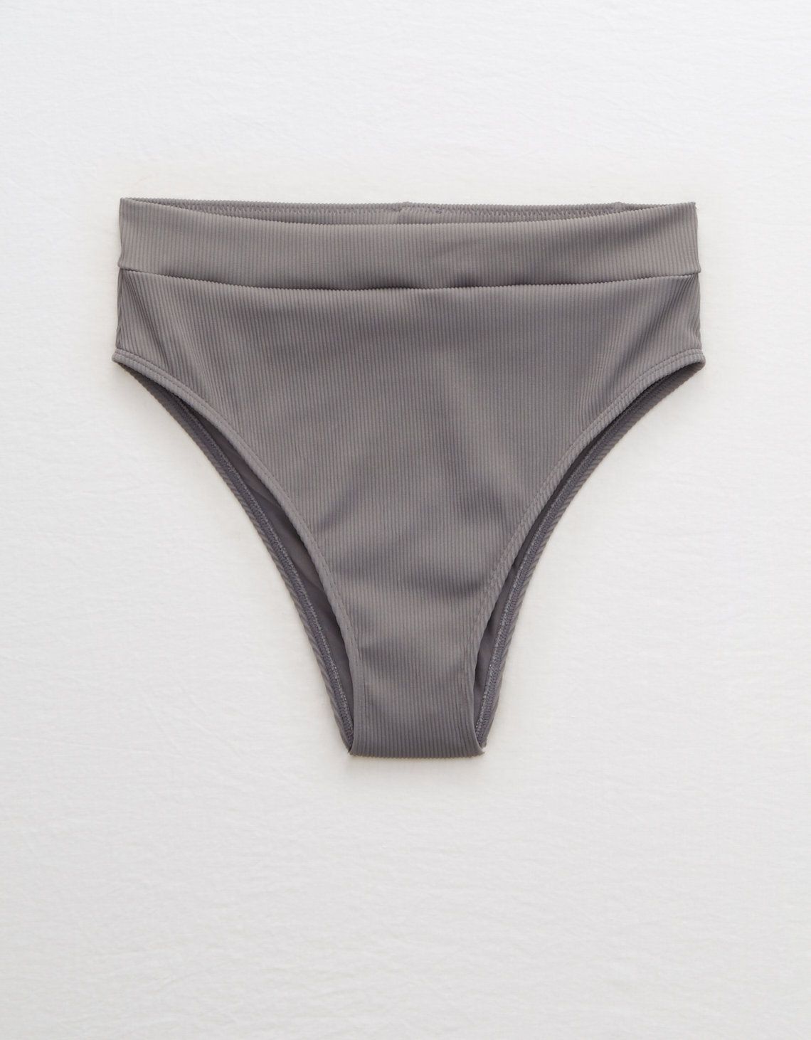 Aerie Ribbed High Cut Cheeky Bikini Bottom | American Eagle Outfitters (US & CA)