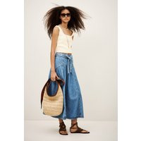 ba&sh - Skirt Lonia for Woman - Blue - Cotton- Size 40 | BA&SH US