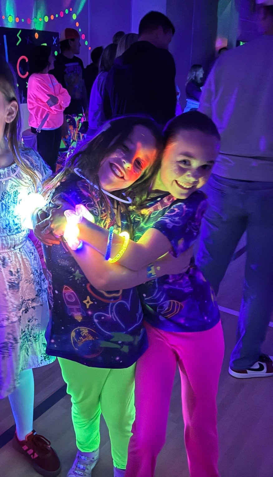 Winnie’s Glow Dance attire! Her and her buddy Avery twinned. They were loaded up with tons of glow-in-the-dark accessories!
#glowdance #glowinthedark #glowinthedarkaccessories

#LTKKids #LTKSeasonal