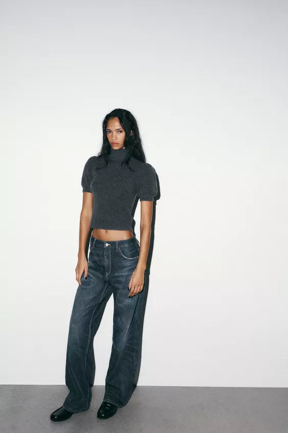 SHORT PUFF SLEEVE JUMPER | Zara US