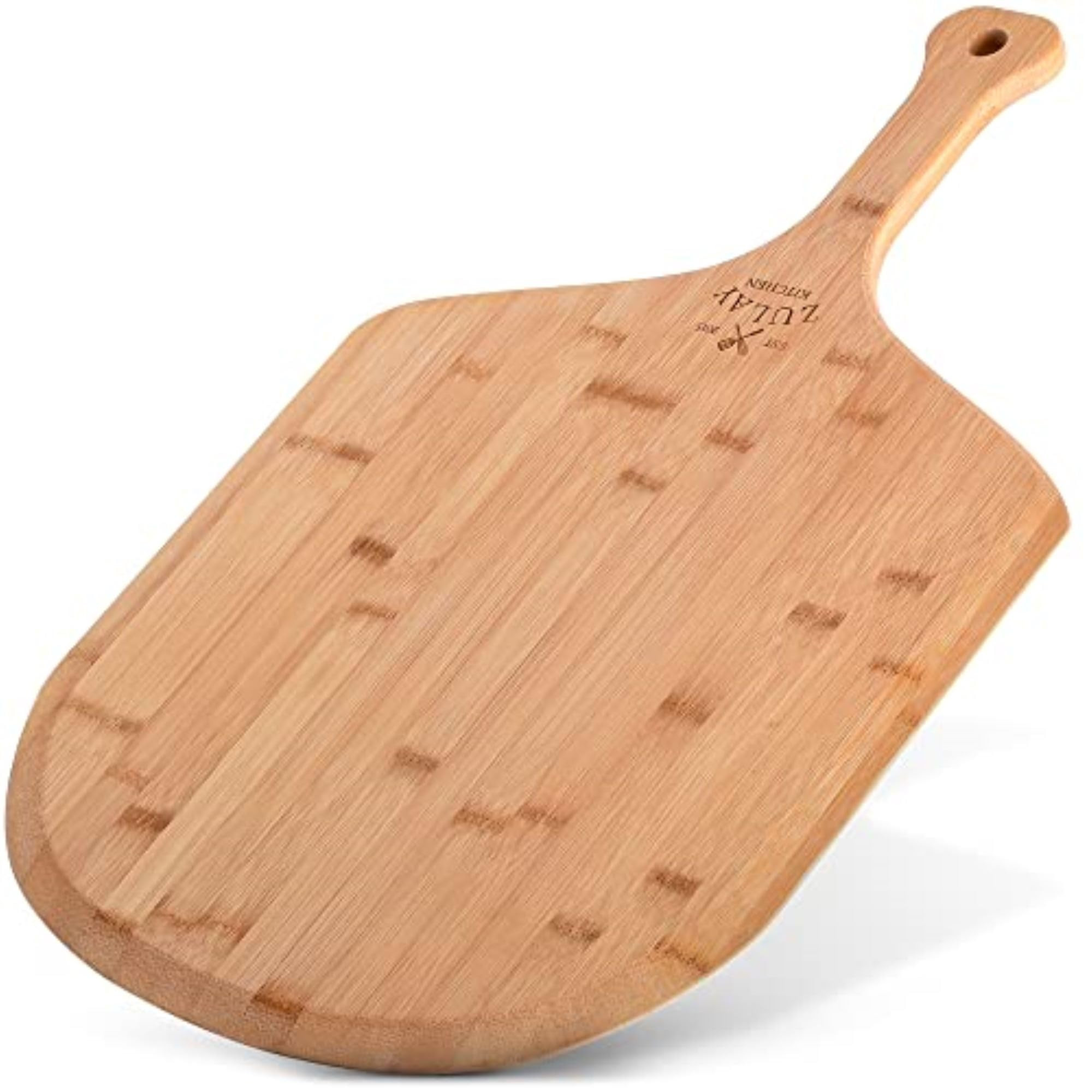 Zulay Kitchen Wooden Pizza Peel - Large 15" Pizza Paddle With Extra Long Handles - Authentic Natu... | Amazon (US)