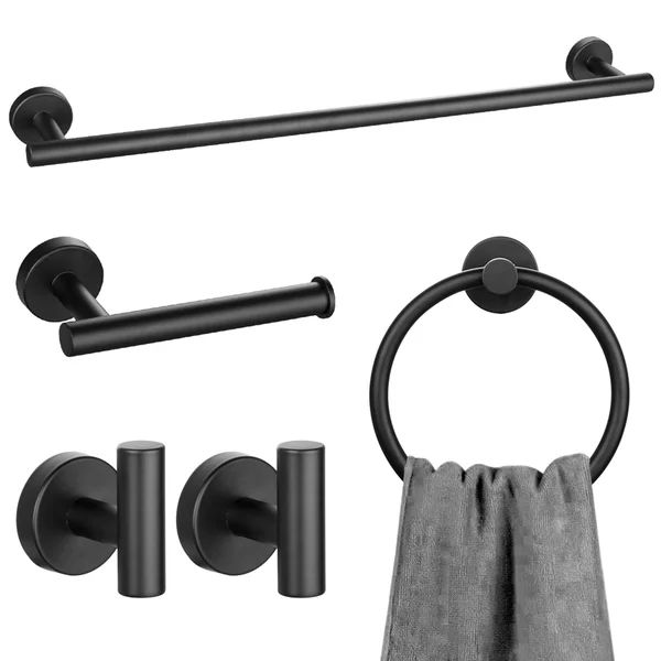 LAVA-US-HBL-R009-MB 5 - Piece Bathroom Hardware Set | Wayfair Professional