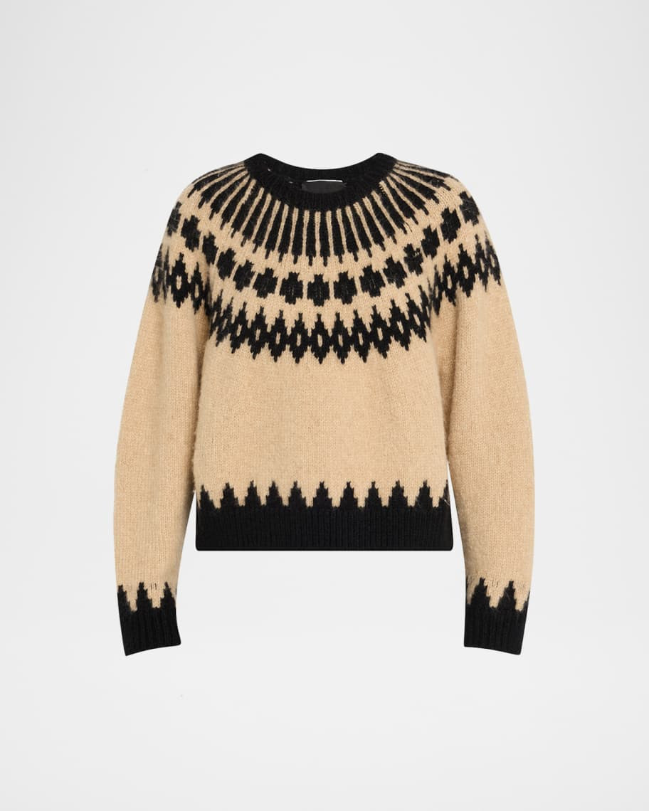 Nili Lotan Alena Fair Isle Crewneck Sweater | Neiman Marcus