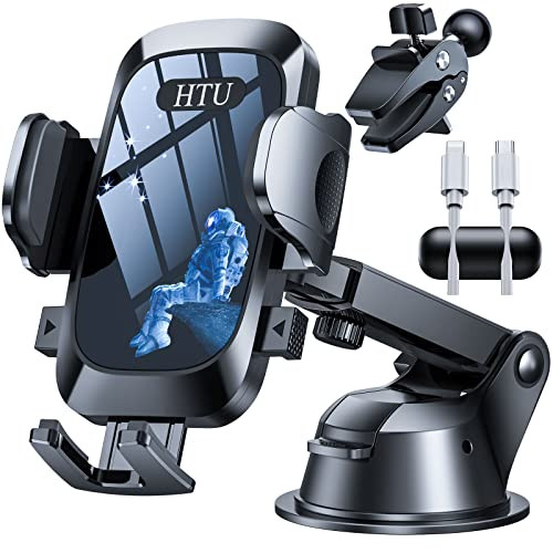 2024 Upgraded Cell Phone Holder for Car【Powerful Suction Cup Never Fall】 Universal Car Phone Holder Mount for Dashboard Windshield Air Vent Car Mount for iPhone 15 14 13 Pro Max Samsung,Dark Black | Amazon (US)