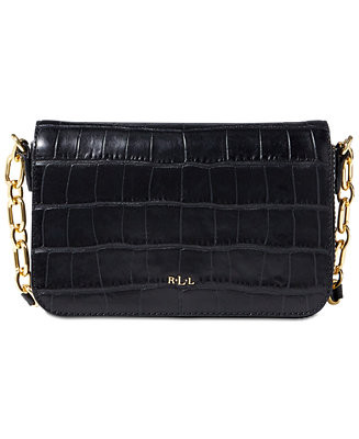 Lauren Ralph Lauren Croc-Embossed Carmen Small Crossbody | Macys (US)