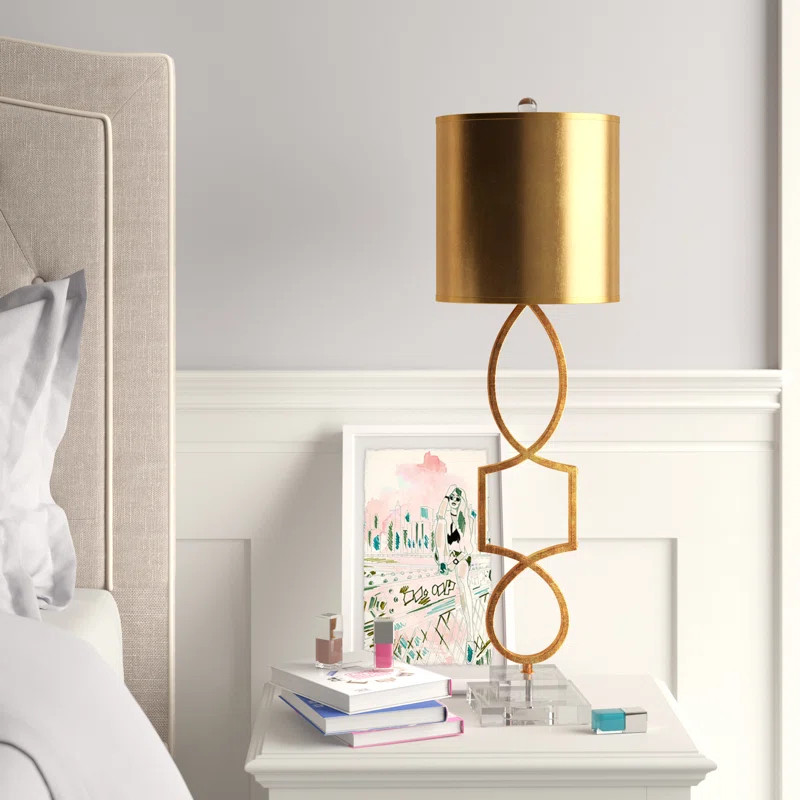 Chalonda 34" Gold Leaf Table Lamp | Wayfair North America