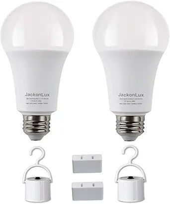 Rechargeable Emergency LED Bulb JackonLux Multi-Function Battery Backup Emergency Light for Power... | Amazon (US)