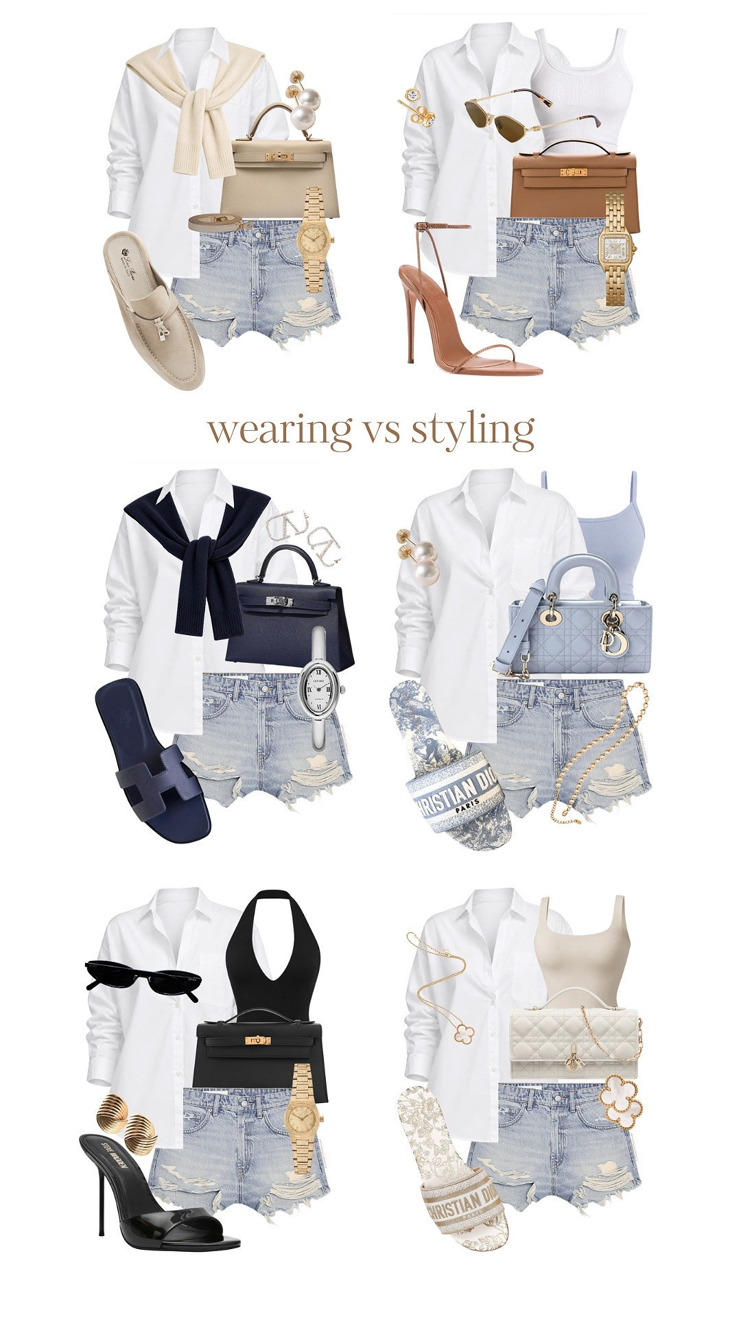 wearing vs styling, you can do a ton of fun looks with this shirt & short combo💙
