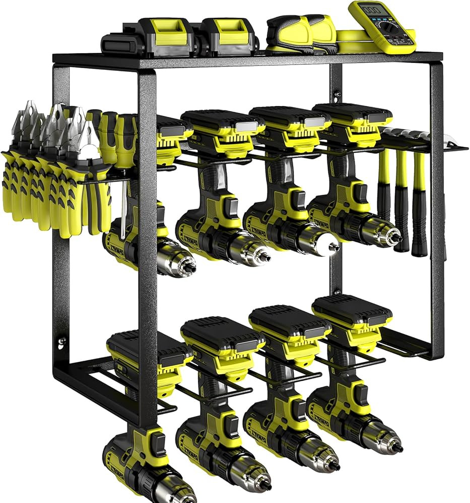 KAFAHOM Power Tool Organizer Wall Mount, Drill Holder & Cordless Tool Organizer, Premium Utility ... | Amazon (US)