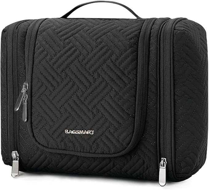 BAGSMART Toiletry Bag, Travel Toiletry Organizer with hanging hook, Water-resistant Cosmetic Make... | Amazon (US)