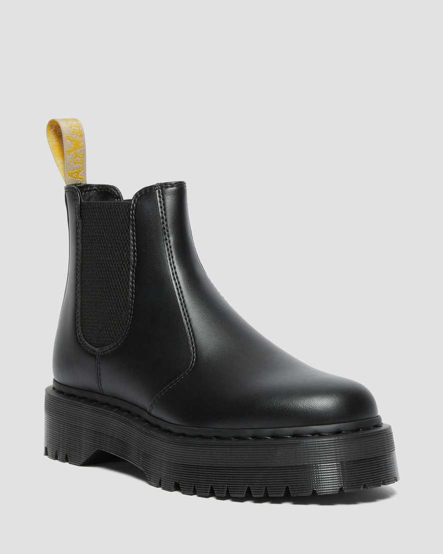 Dr. Martens, Vegan 2976 Felix Platform Chelsea Boots in Black, Size 11 | Dr. Martens