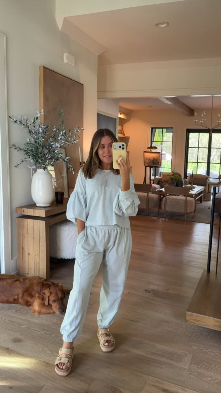 Wearing an xs in this new set from FP Movement- love this ice blue color! I’m currently 15 weeks pregnant and there’s lots of room to grow and still wear this- features an elastic waistband as well! Would be a cute set for running errands, travel, or  lounging around! 

#LTKootd #LTKmomlife #LTKBump