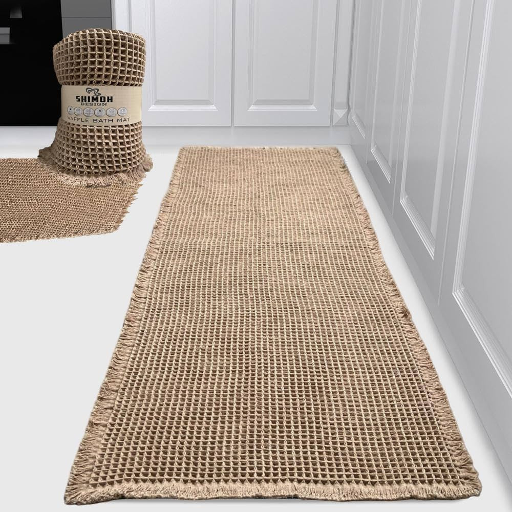 SHIMOH Waffle Bath Mat, Super Absorbent Non-Slip Bath Mats for Bathroom Floor, Machine Washable B... | Amazon (CA)