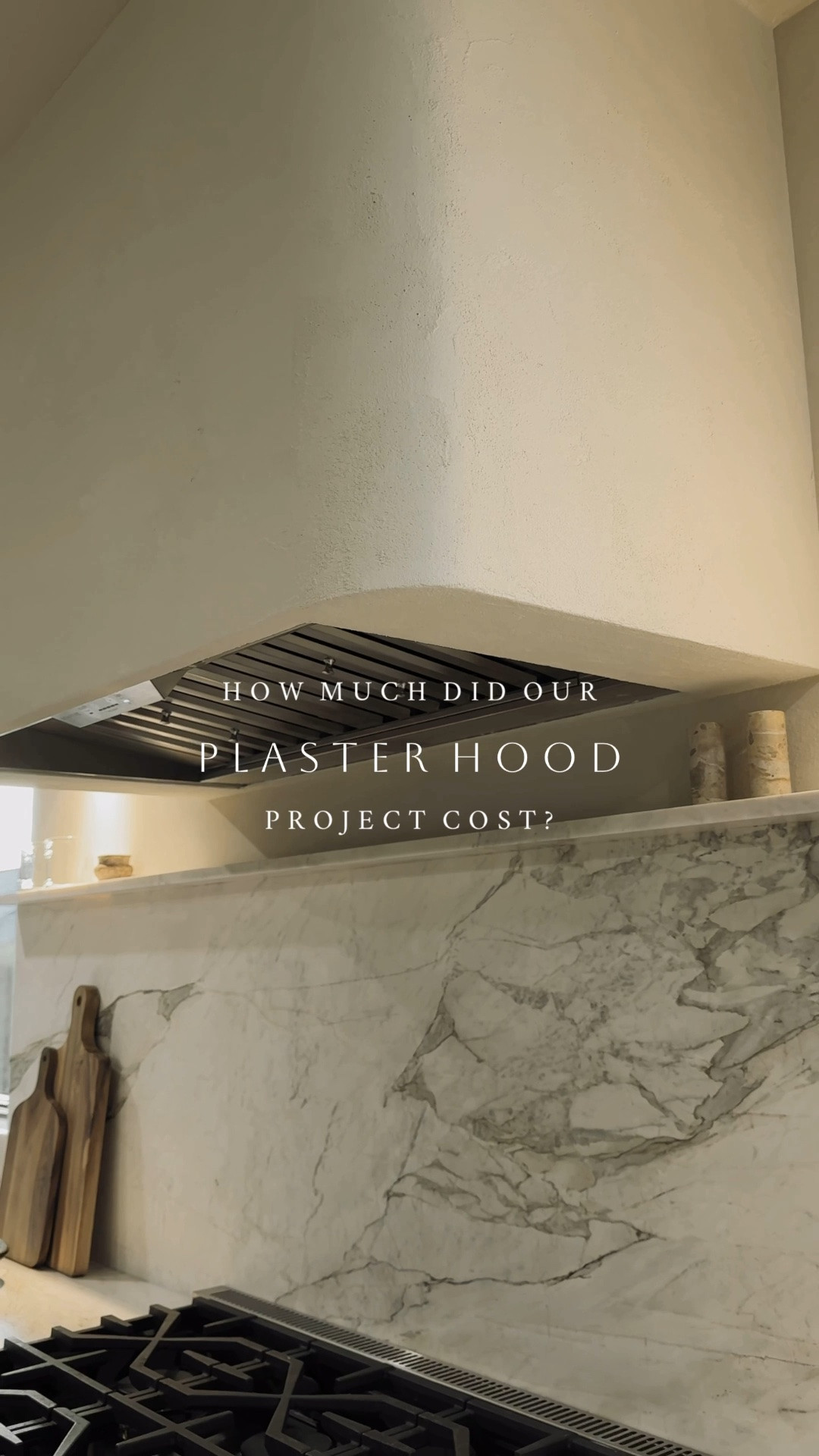 Can you believe we created this plaster hood for THAT price? 🙌🏼
•framing materials $108.60
•Primer supplies and plaster 332.09
•DIY Labor $0
TOTAL MATERIAL COST: $440.69

#LTKstorytime #LTKHome
