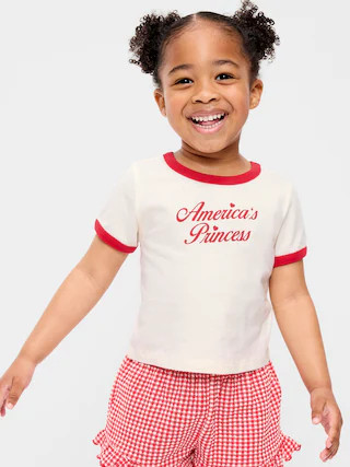 Short-Sleeve Ringer Graphic T-Shirt for Toddler Girls | Old Navy (US)