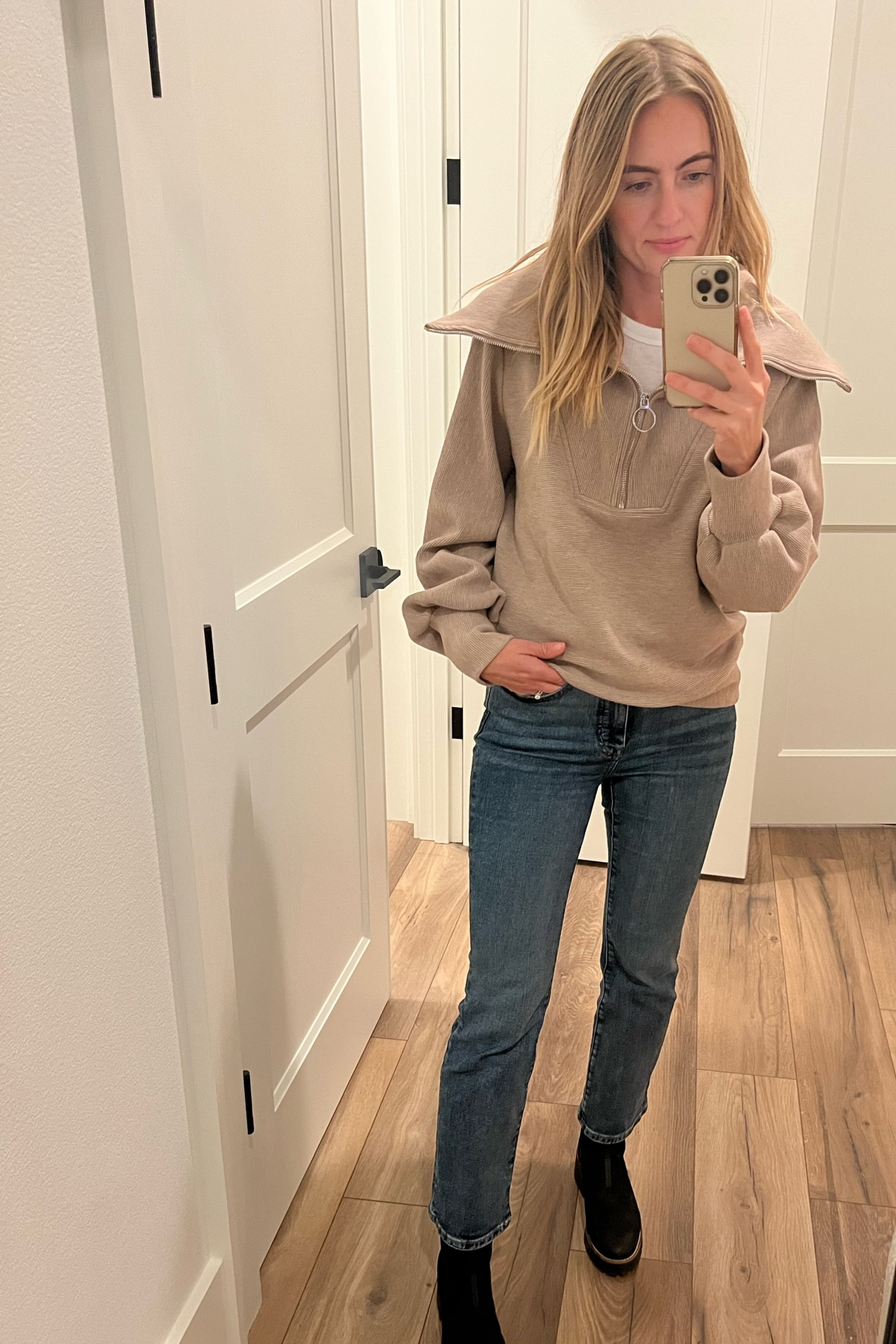 New fave boot jeans. Perfect length and fit, and on sale!

#LTKsalealert