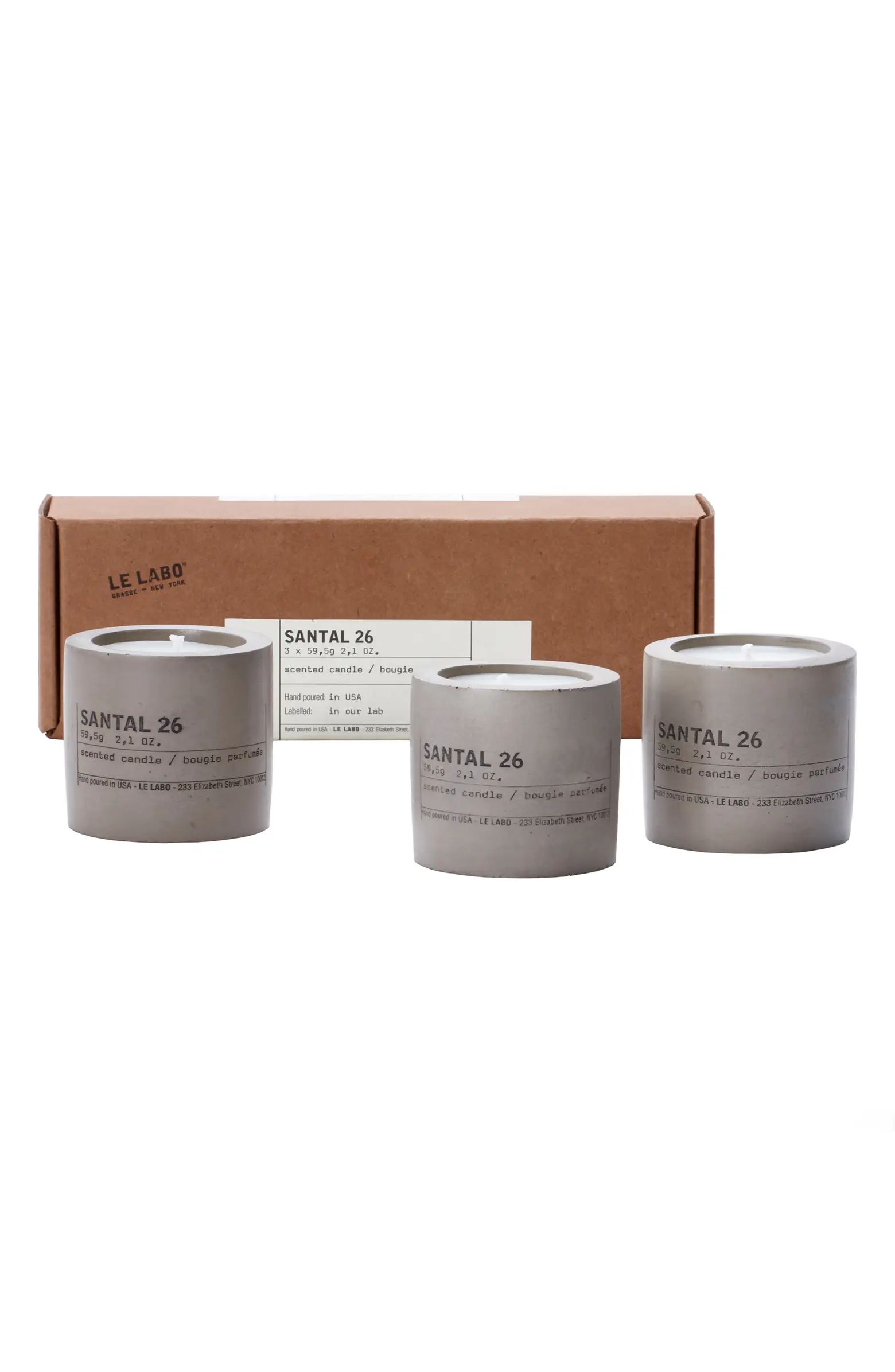 Santal 26 Set of 3 Concrete Votives | Nordstrom