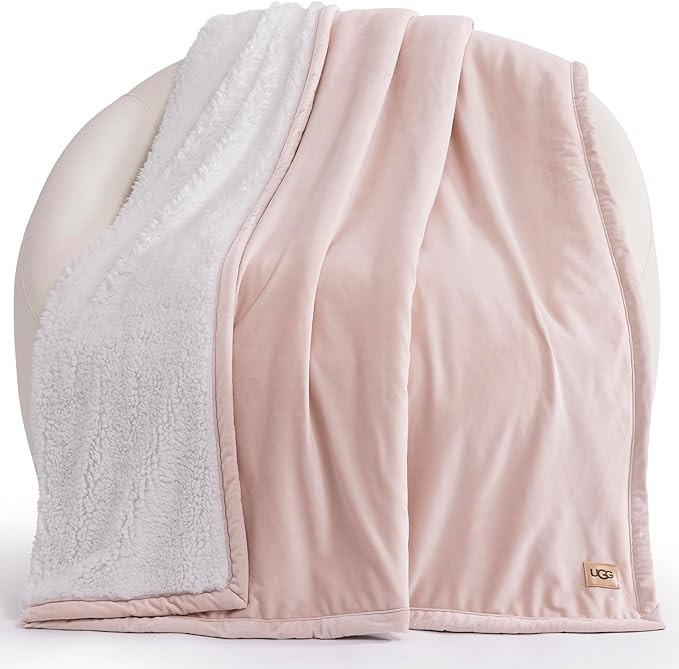UGG Bliss Throw Blanket Plush Soft Fleece Fluffy Blankets for Bed or Couch Oversized Warm Reversi... | Amazon (US)