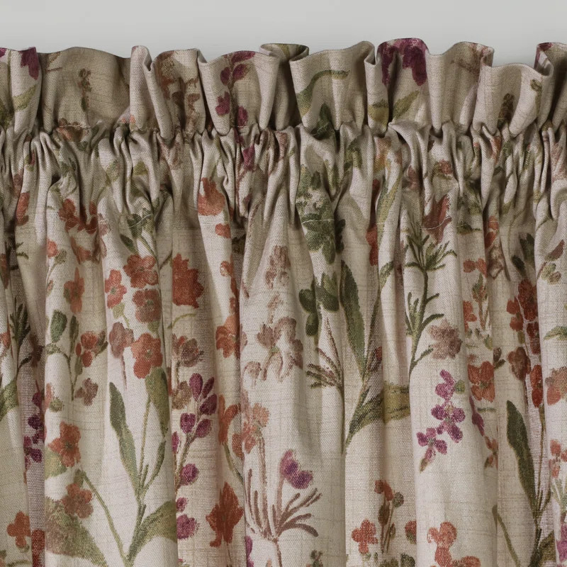 Womack 100% Cotton Floral Room Darkening Rod Pocket Curtain Panels | Wayfair Professional