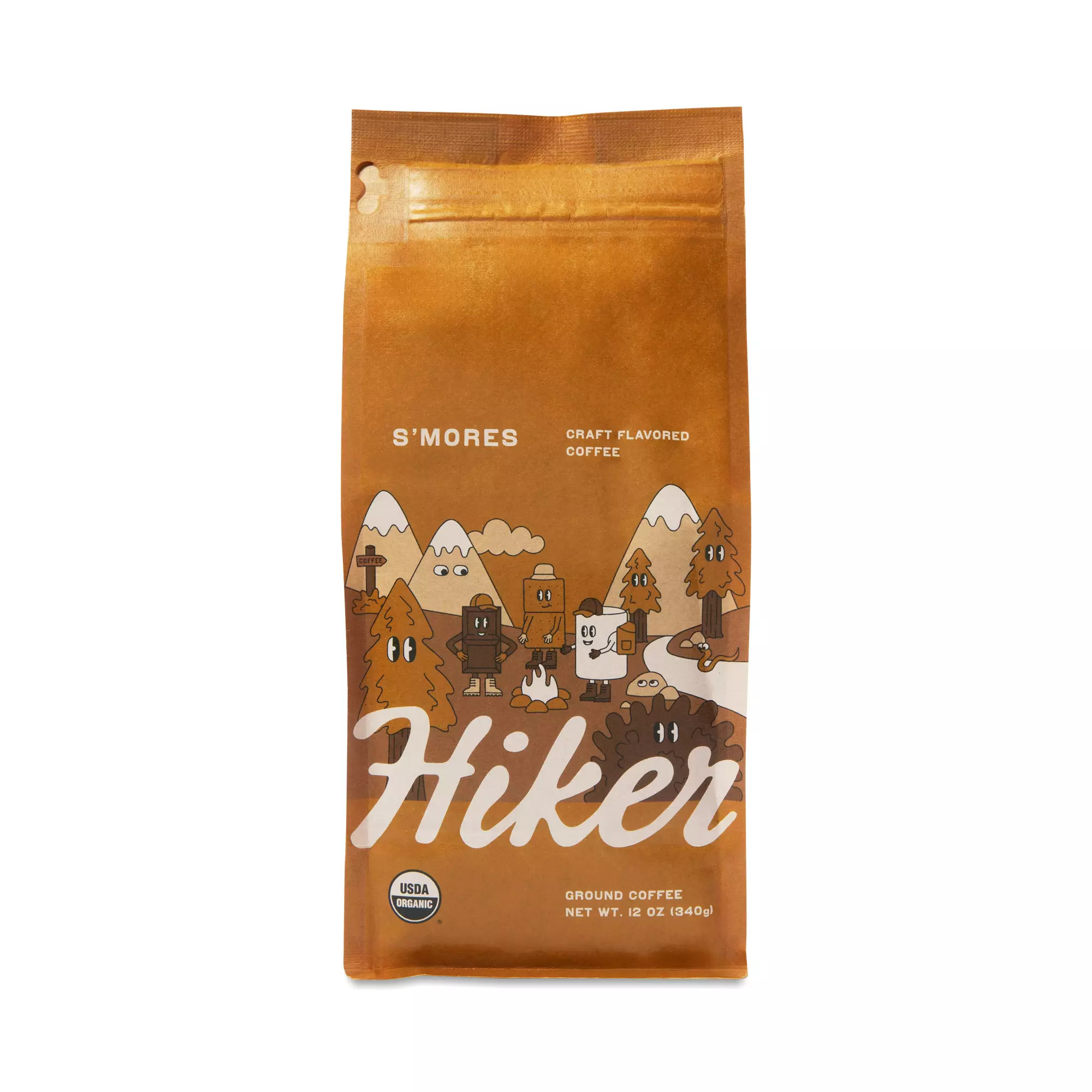 Hiker Coffee Ground Coffee, S'mores 12 oz bag, Ground | Thrive Market