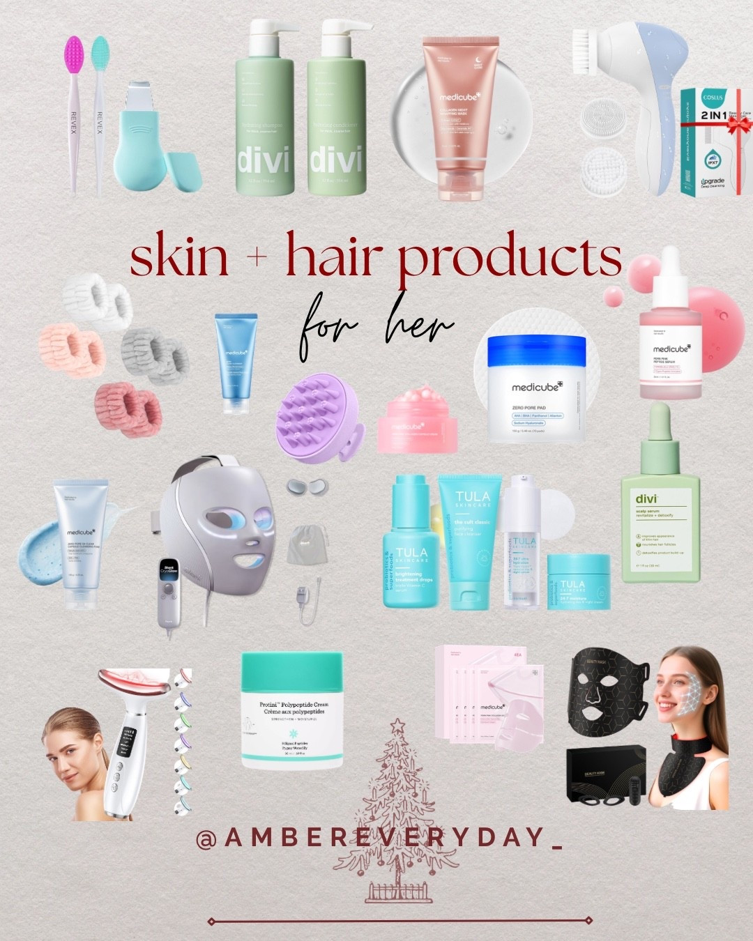 Gift guide for her 🎄 skin and hair products, Christmas gifts, Christmas gift ideas, stocking stuffers 

#LTKselfcare #LTKHoliday #LTKGiftGuide