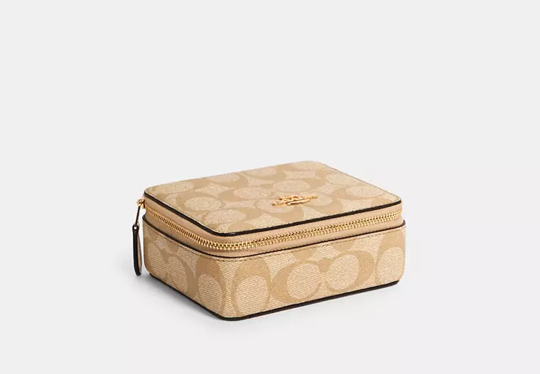 Large Jewelry Box In Signature Canvas | Coach Outlet CA
