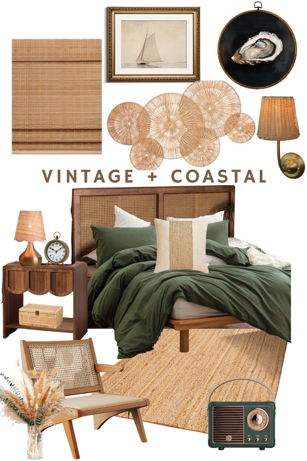 Vintage coastal bedroom inspo board | rattan decor | all items affordable finds from Amazon 

#LTKSaleAlert #LTKHome #LTKU