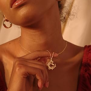 Fettero Animal Necklaces for Women 14K Gold Plated Charm Snake Necklace Elephant Bird Cat Butterf... | Amazon (US)