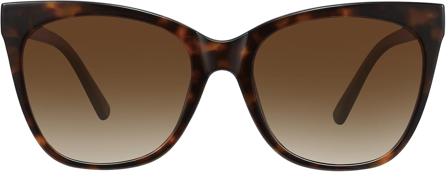 WOWSUN Large Polarized Cat Eye Sunglasses for Women | Amazon (US)