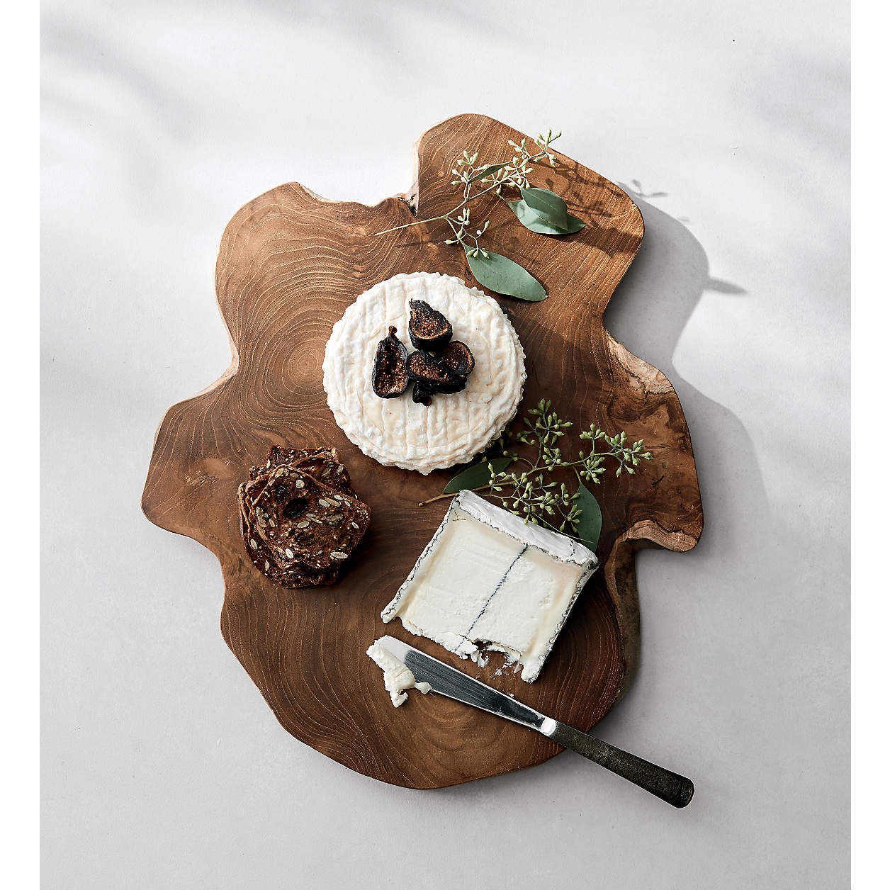 Teak Root Wedge Reclaimed Wood Serving Board + Reviews | Crate and Barrel | Crate & Barrel