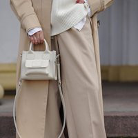 White Italian Leather Bag Tote Bag, Crossbody | Etsy (US)