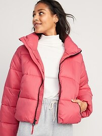 Water-Resistant Frost Free Short Puffer Jacket for Women | Old Navy (US)