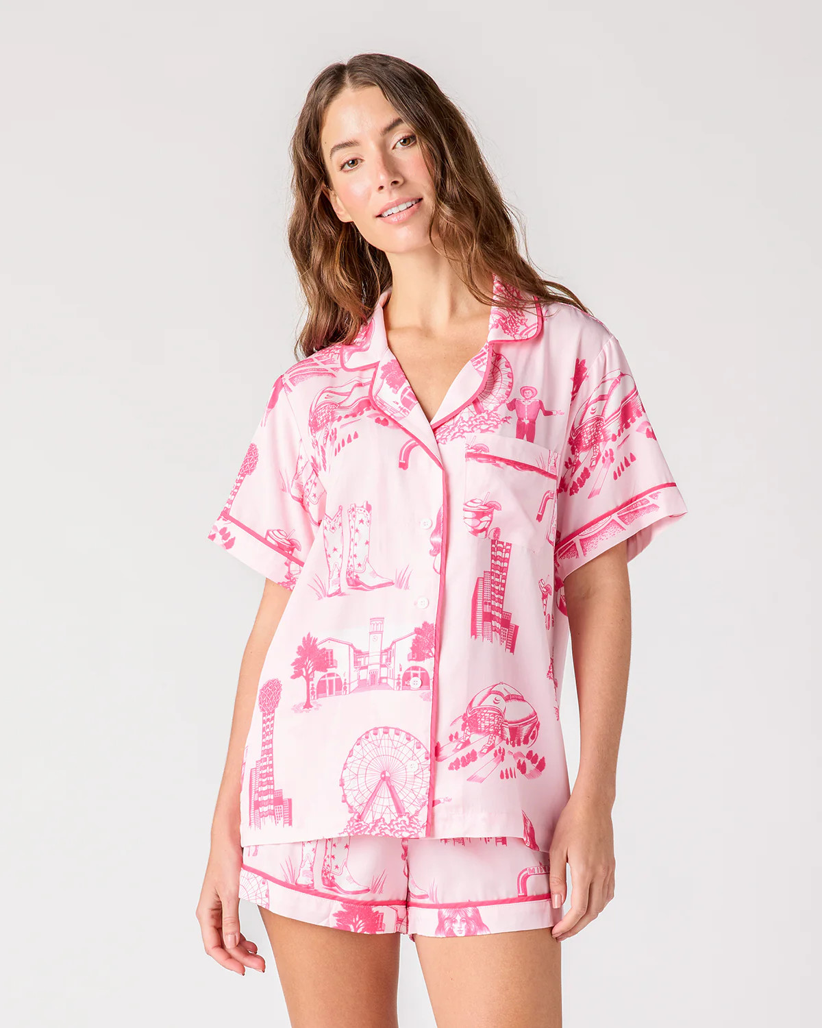Dallas Toile Pajama Shorts Set | Katie Kime Inc