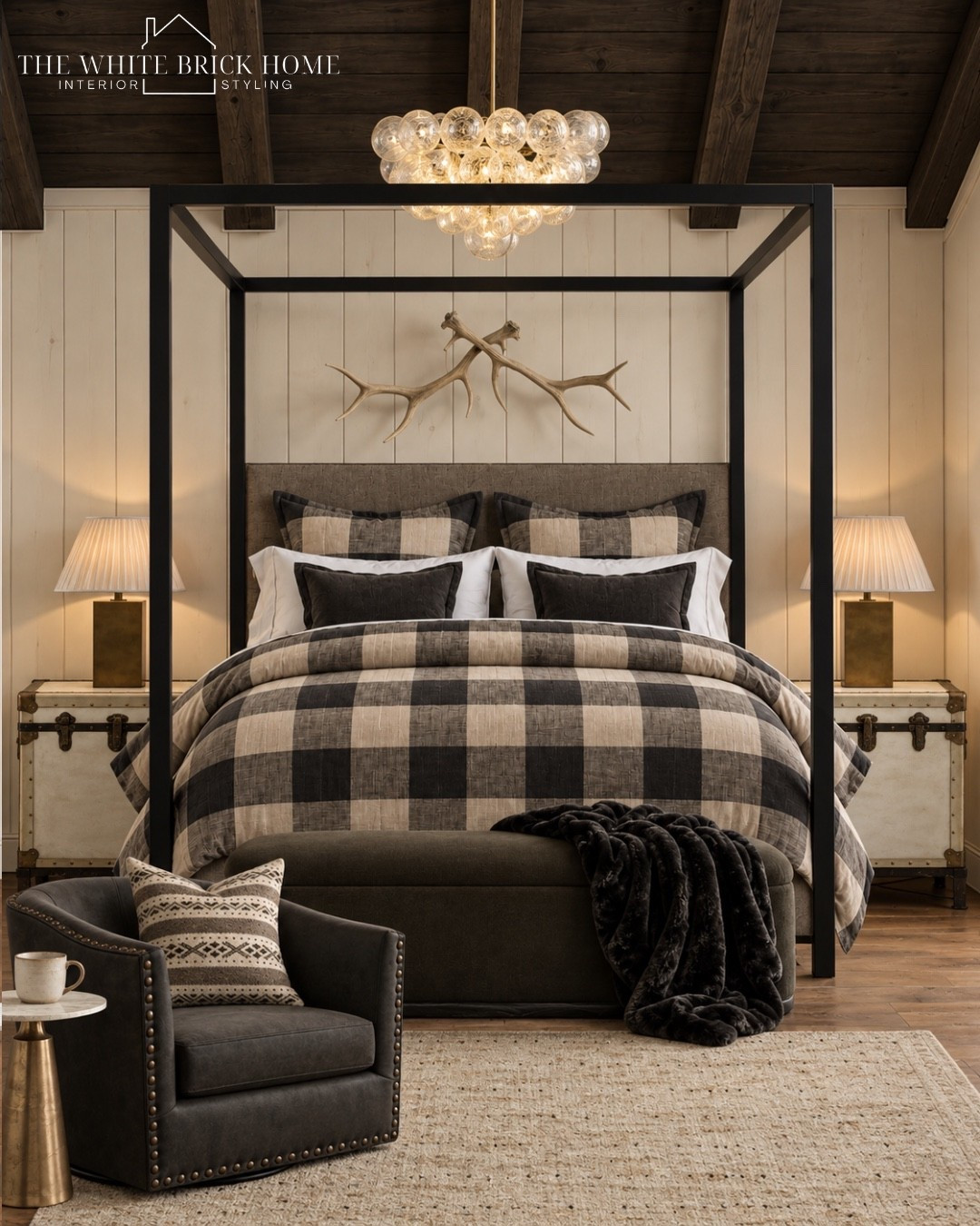 A cozy, elevated retreat where rustic charm meets sophisticated style with bold buffalo plaid and timeless black accents. 

Bed, bedroom, bedding, bedroom design, bedroom decor, bedding, side table, accent chair, home decor, home design, bedroom ideas, bedroom lamp, cozy bedroom, side table, throw pillows, home decor ideas, home design, bedroom design, canopy bed, bedding, cozy bedroom, primary bedroom, pottery barn bedroom, ottomans, bench, rustic cozy bedroom, pottery barn, wayfair

#LTKHome #LTKSeasonal #LTKSaleAlert