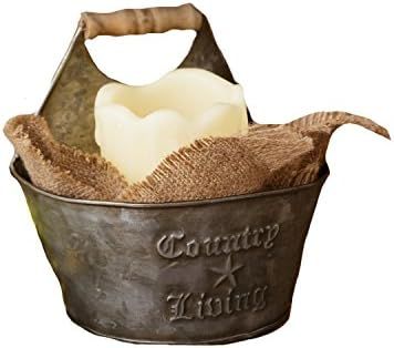Your Heart's Delight Country Living Buckets with Handles, 6 by 7-1/4 by 8-1/2-Inch, Set of 3 | Amazon (US)