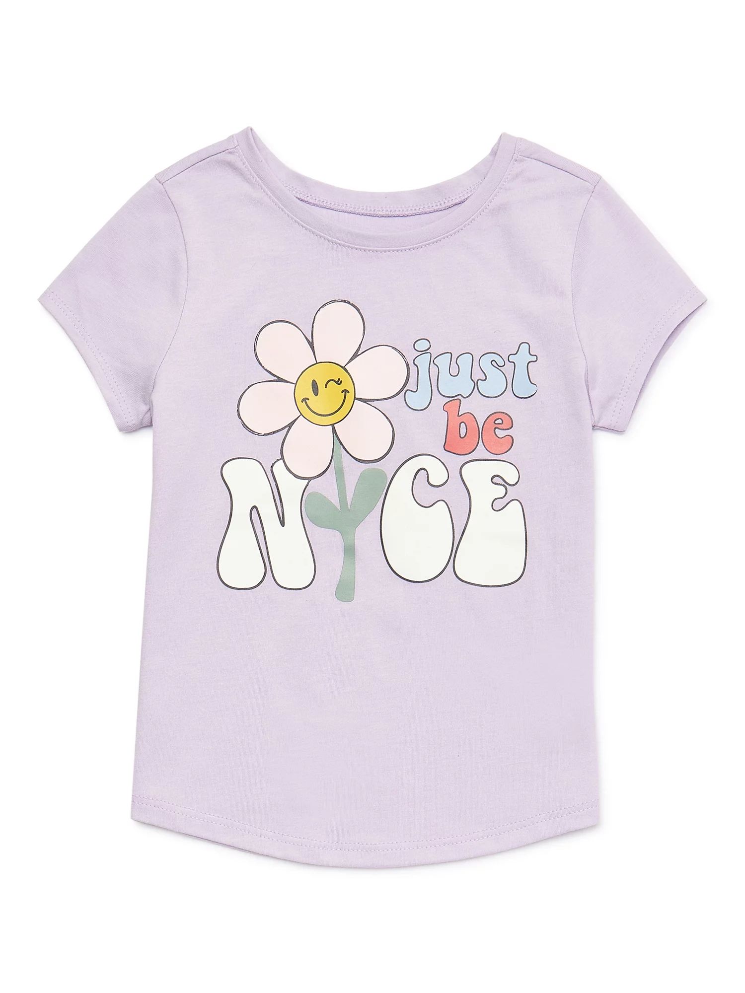 Garanimals Baby and Toddler Girl Short Sleeve Graphic Tee, Sizes 12M-5T - Walmart.com | Walmart (US)