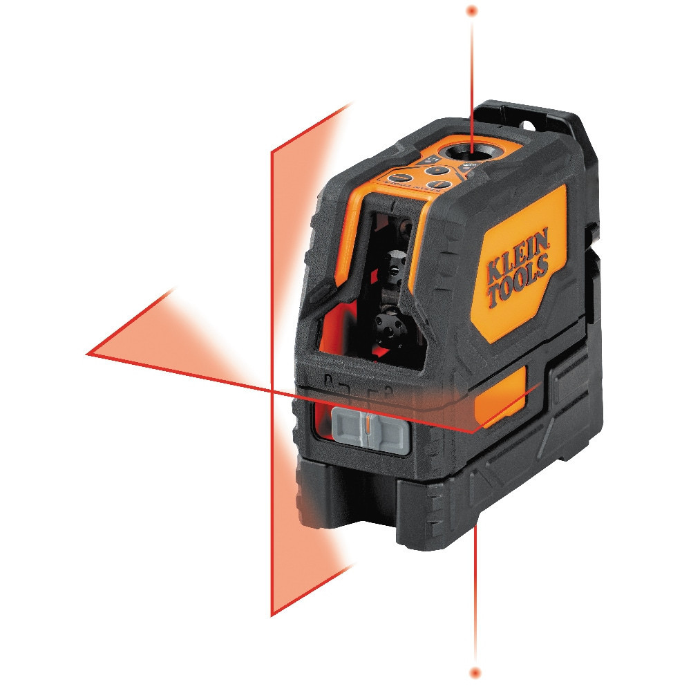 Klein Tools Red 150-ft Self-Leveling Indoor/Outdoor Cross Beam Cross-line Laser Level (Accessories Included) | 93LCLS | Lowe's
