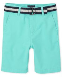 Boys Belted Woven Chino Shorts | The Children's Place