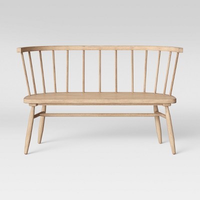 Fully Assembled Windsor Bench Light Brown - Threshold™ | Target