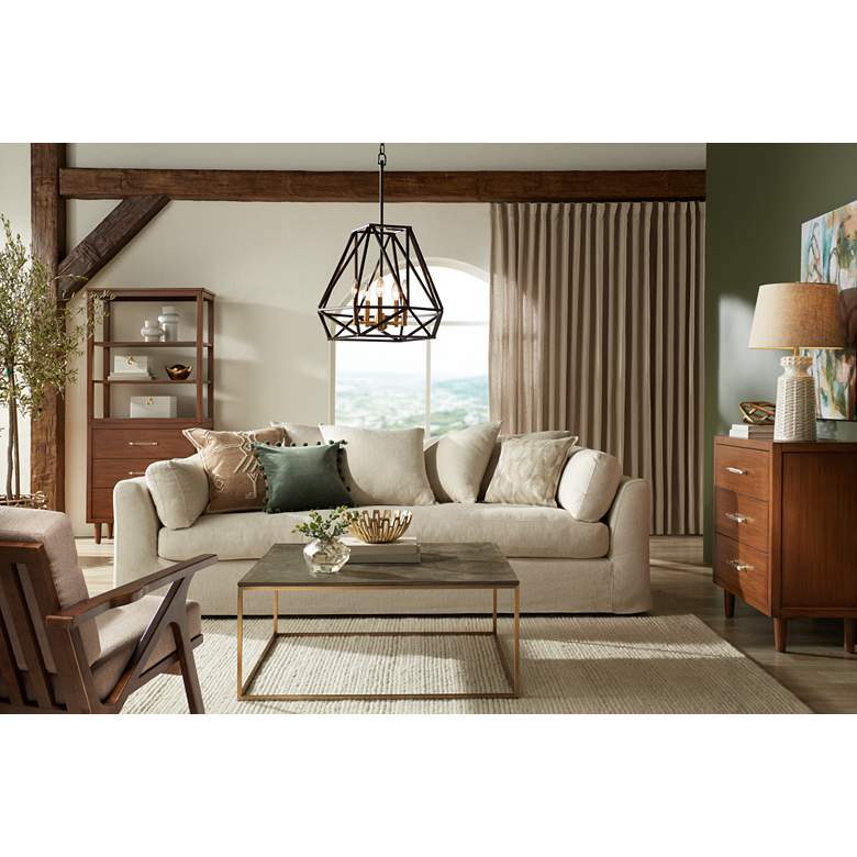 55 Downing Street Chateau 98 3/4" Wide Linen Fabric Slipcover Sofa - #1V506 | Lamps Plus | Lamps Plus