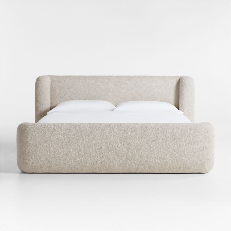 Salone Curved Upholstered King Bed + Reviews | Crate & Barrel | Crate & Barrel