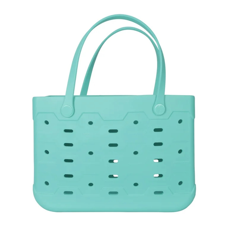 Mainstays Large Plastic Laundry Flex Tote, 18"W x 8.75"D x 13"H, Teal Dream | Walmart (US)