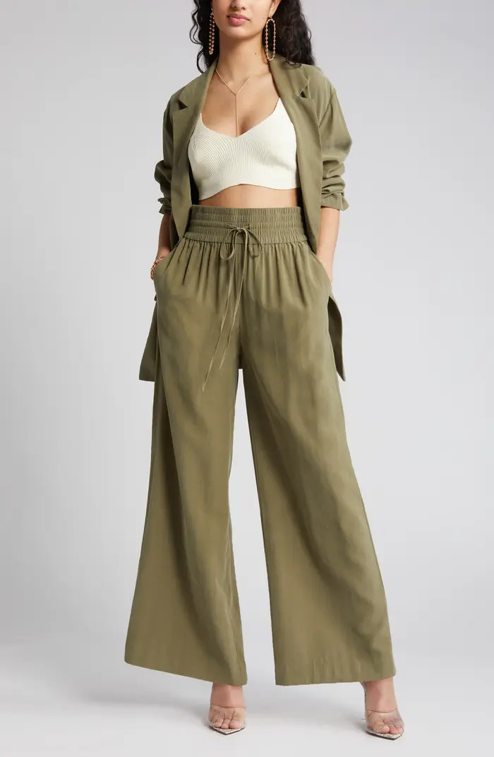 Drawstring Wide Leg Pants | Nordstrom
