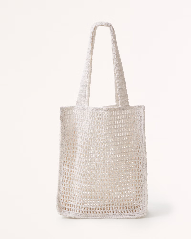 Crochet Tote Bag | Abercrombie & Fitch (US)