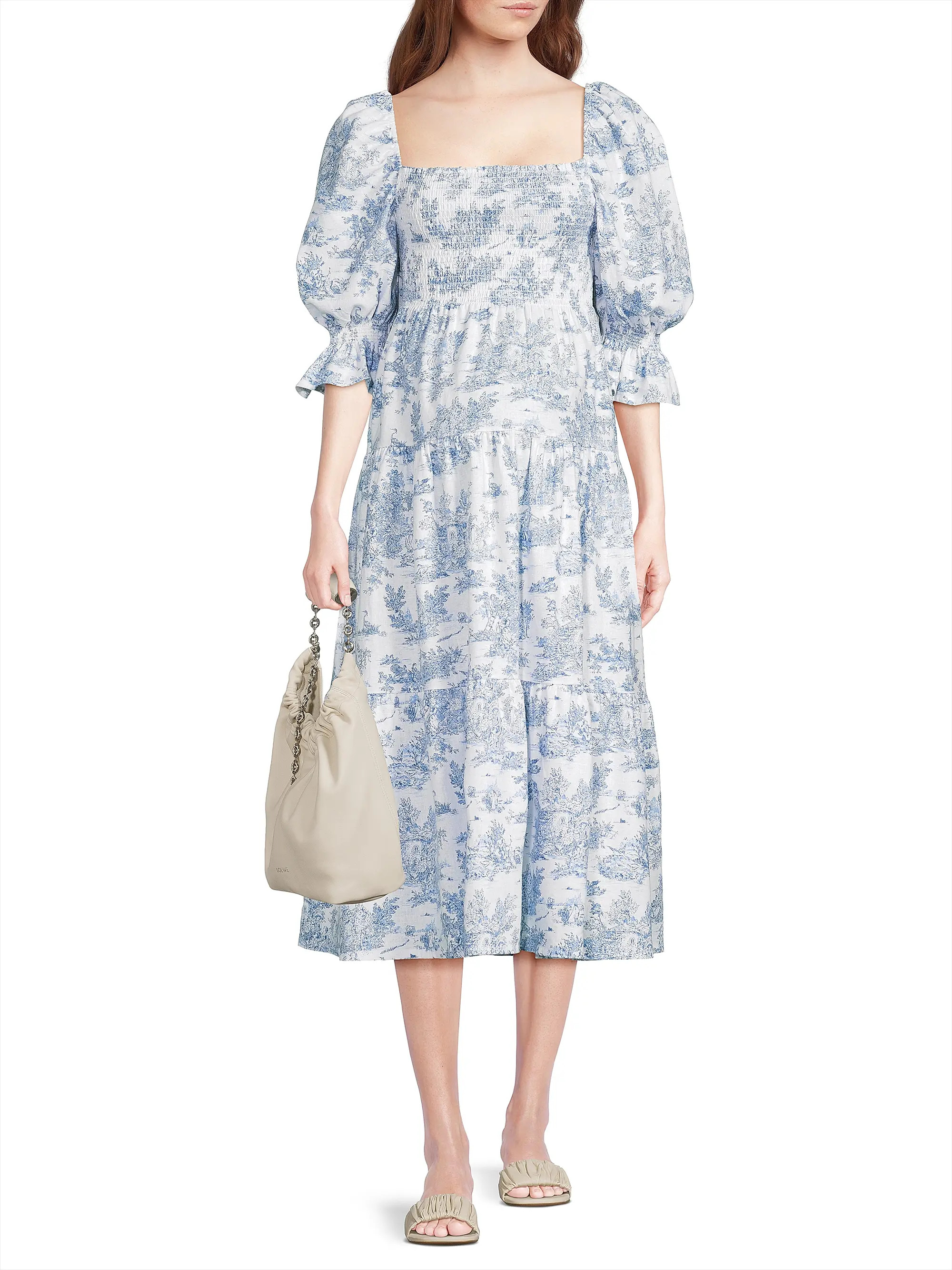 Nothing Fits But Kiko Toile Print Smocked Dress | Saks Fifth Avenue | Saks Fifth Avenue