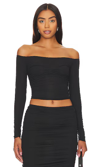 Coco Pinch Bra Top in Black | Revolve Clothing (Global)