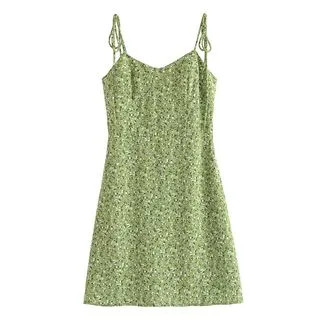 Spaghetti Strap Floral Mini Dress | YesStyle Global