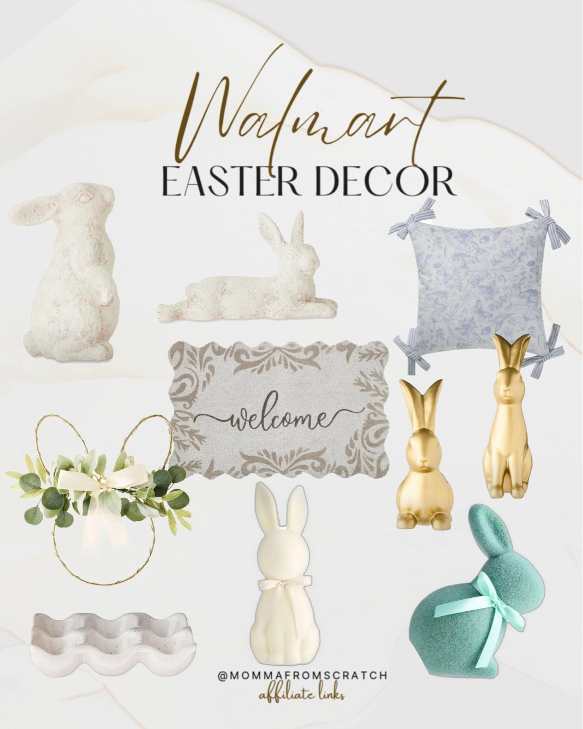 Walmart Easter decor, pillows, door mat, wreath, bunnies

#LTKHome #LTKSeasonal #LTKFindsUnder50